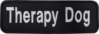 Therapy dog vest patch with white lettering