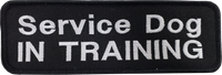 Dog in training identification patch