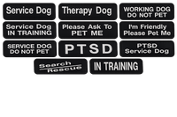 Specialty working dog identification patch