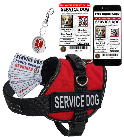 Service Dog Vest Kit with Identification Card