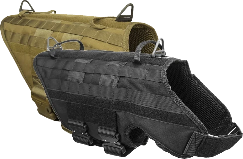CaliberDog Tactical K9 MOLLE Vest with dual handles
