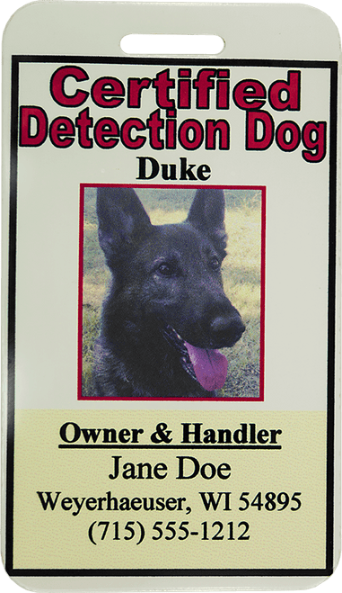 Detection Dog Metal ID Badge