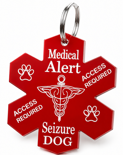 Seizure dog identification tag