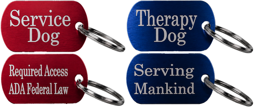 Aluminum Service Dog Therapy Dog Tag