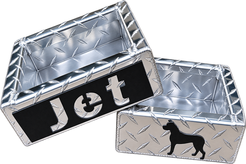 Personalized dog food and water bowl set