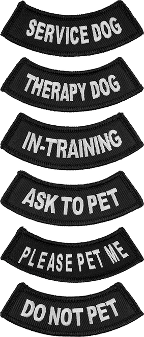 Service Dog Patches: Standard, Custom Text, & graphics