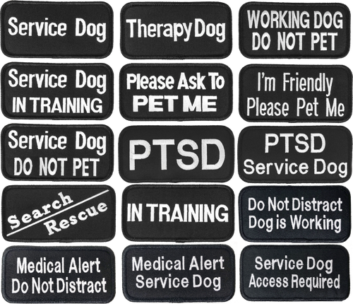 Service Dog Patches: Standard, Custom Text, & graphics