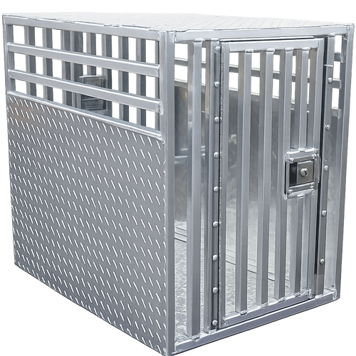 Diamond tread aluminum dog kennel