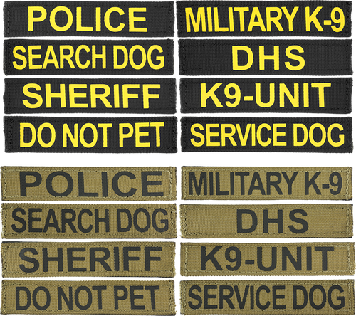 Service Dog Patches: Standard, Custom Text, & graphics