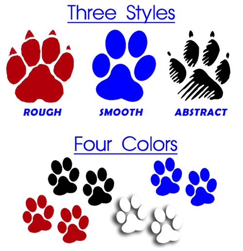 Dog Paw Decals