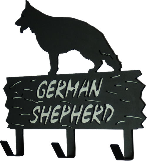 Dog Breed Specific Coat Wall Hanger w/ J Hooks