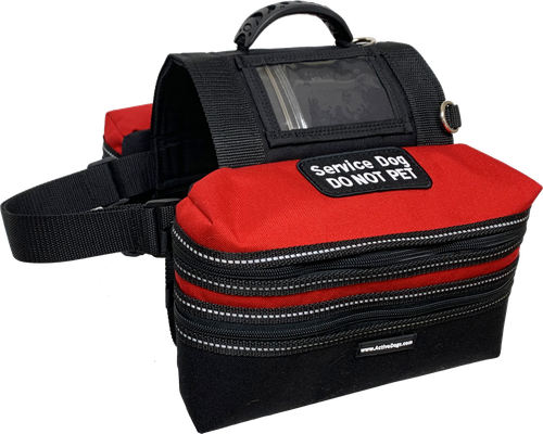 Service Dog Day Trip Pack Vest with storage bags