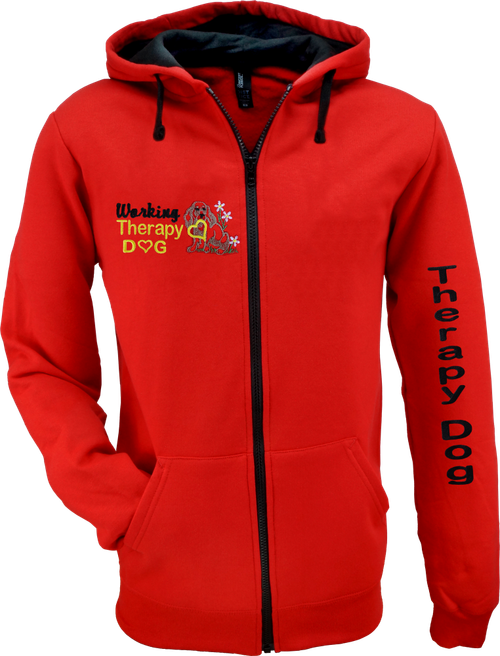 Personalized embroidered Therapy Dog hoodie