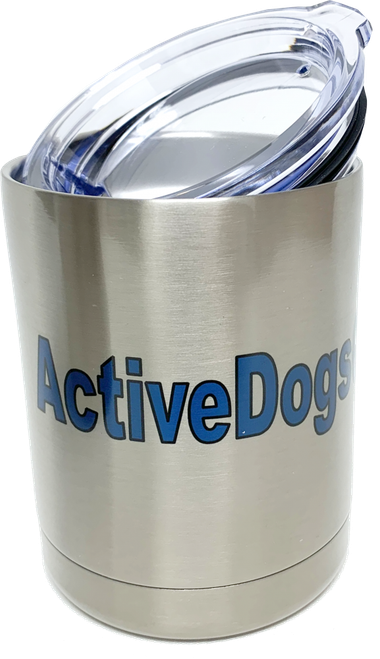 Personalized ActiveDogs stainless steel lowball 10 oz
