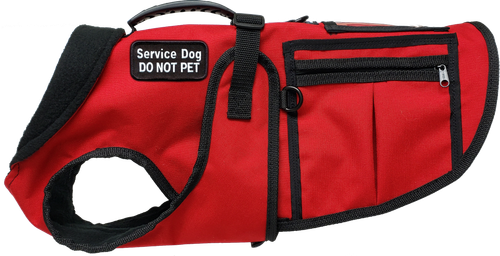Service Dog Cold Weather Coat with fleece lining