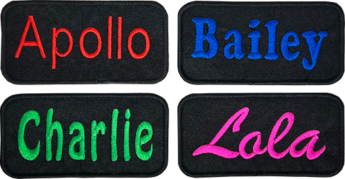 Custom embroidered name patch