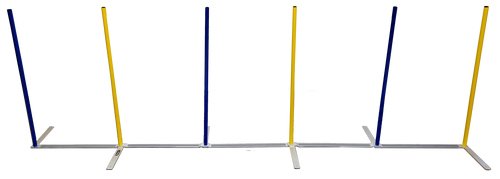 Agility Dog Weaver Poles - 2 x 2 system ActiveDogs 6 pole set