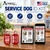 Personalized service dog identification kit with ID badge and metal dog tag