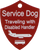Engraved Service Dog Travel Tag