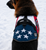 Red white and navy service dog vest with metal D-rings