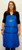 Blue waterproof dog grooming apron with custom text