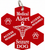 Medical alert seizure dog ID tag