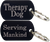 Therapy dog identification tag