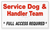 Service dog information cards