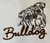 embroidered bulldog graphic
