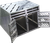 Aluminum dog crate with removable divider