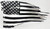 Rustic tattered American flag aluminum sign