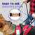 Professional rigid service dog bridge handle with metal snaps for mobility assistance