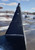 Black protection blind with ground stakes