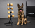 Folding aluminum rack for dog training dumbbells