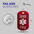 Laser engraved service dog tag