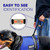 Service dog bridge handle with rubber grip and chrome identification band