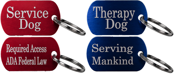 Aluminum Service Dog Therapy Dog Tag