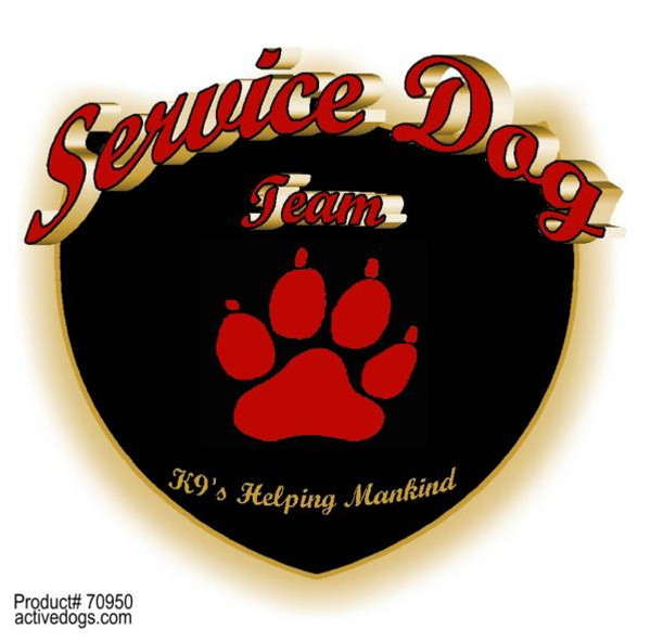 Service Dog Team Hanging Window Sign