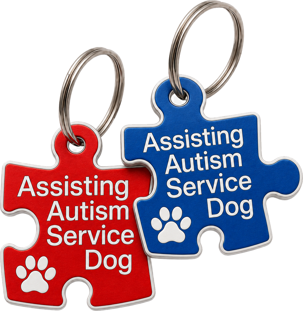 Autism service dog ID tag