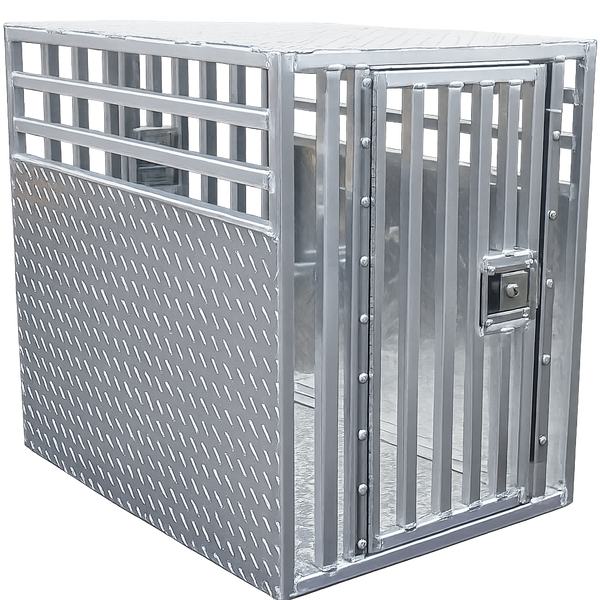 Diamond tread aluminum dog kennel