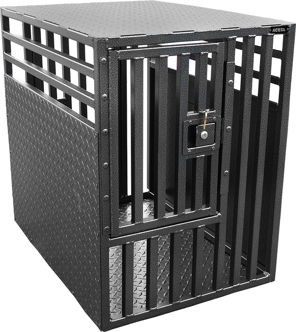 Powder coated aluminum dog crate