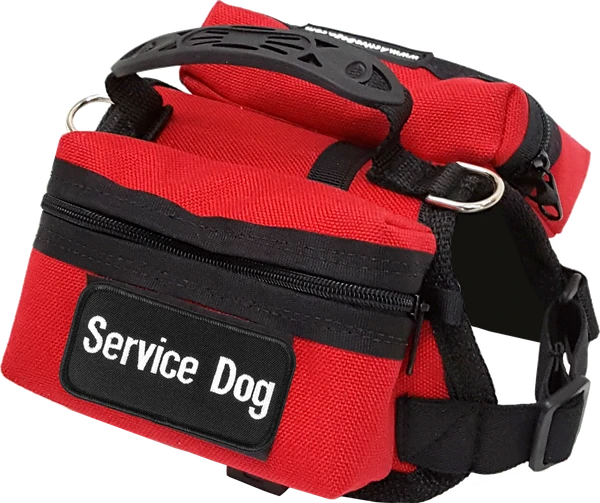 Small dog backpack vest with storage pockets