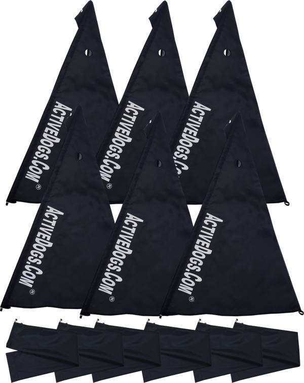 8 foot black collapsible IGP protection blind set of 6