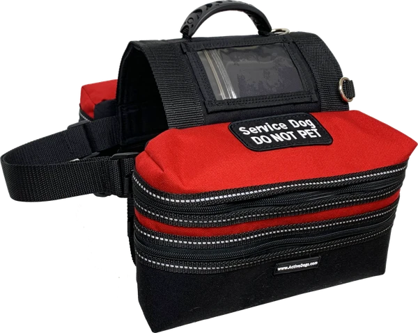 Service Dog Day Trip Pack Vest with storage bags