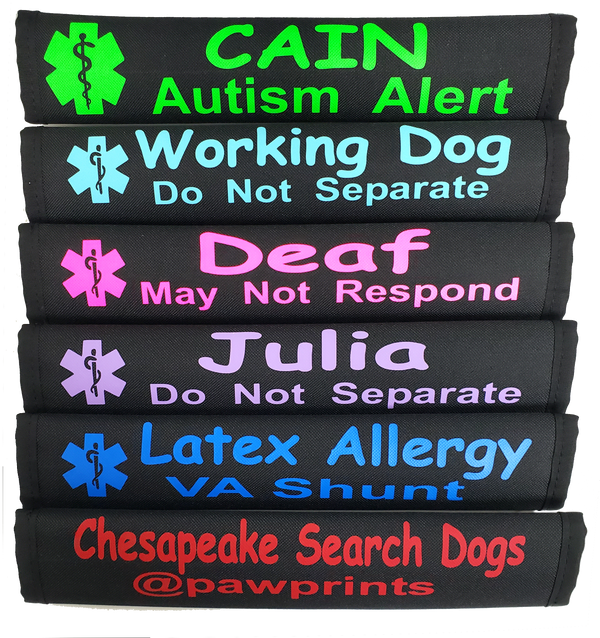 Custom medical alert seat belt cover