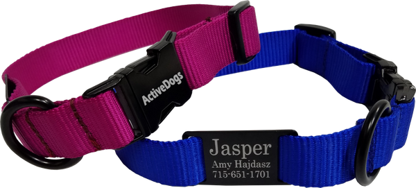 Personalized ID Nylon Dog Collar - 1"