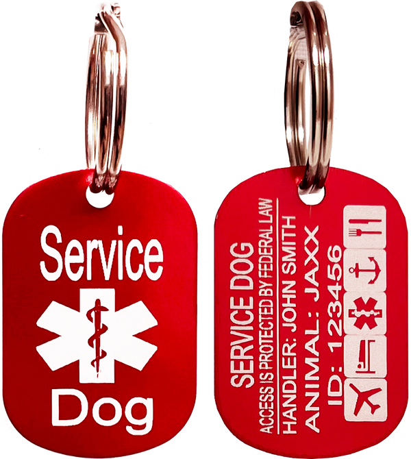 Aluminum service dog ID tag