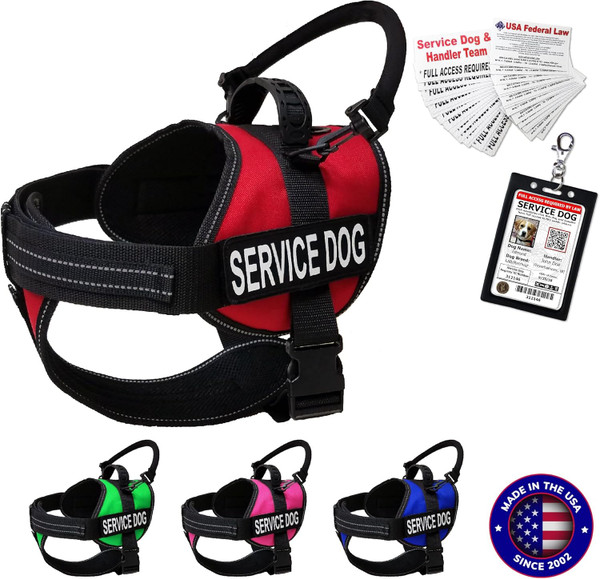 Padded Air-Tech Service Dog Harness Vest with handle