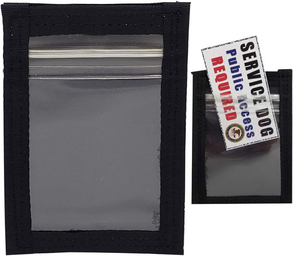 Service Dog ID Window Pocket with Velcro Backing