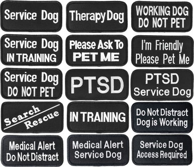 SERVICE DOG 3 1/2 STOP SIGN DO NOT PET PATCH